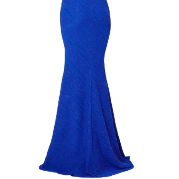 NWT Cameron Blake 221695 Jersey Mother of the Bride Dress Royal Blue Size 10 - Picture 4 of 6